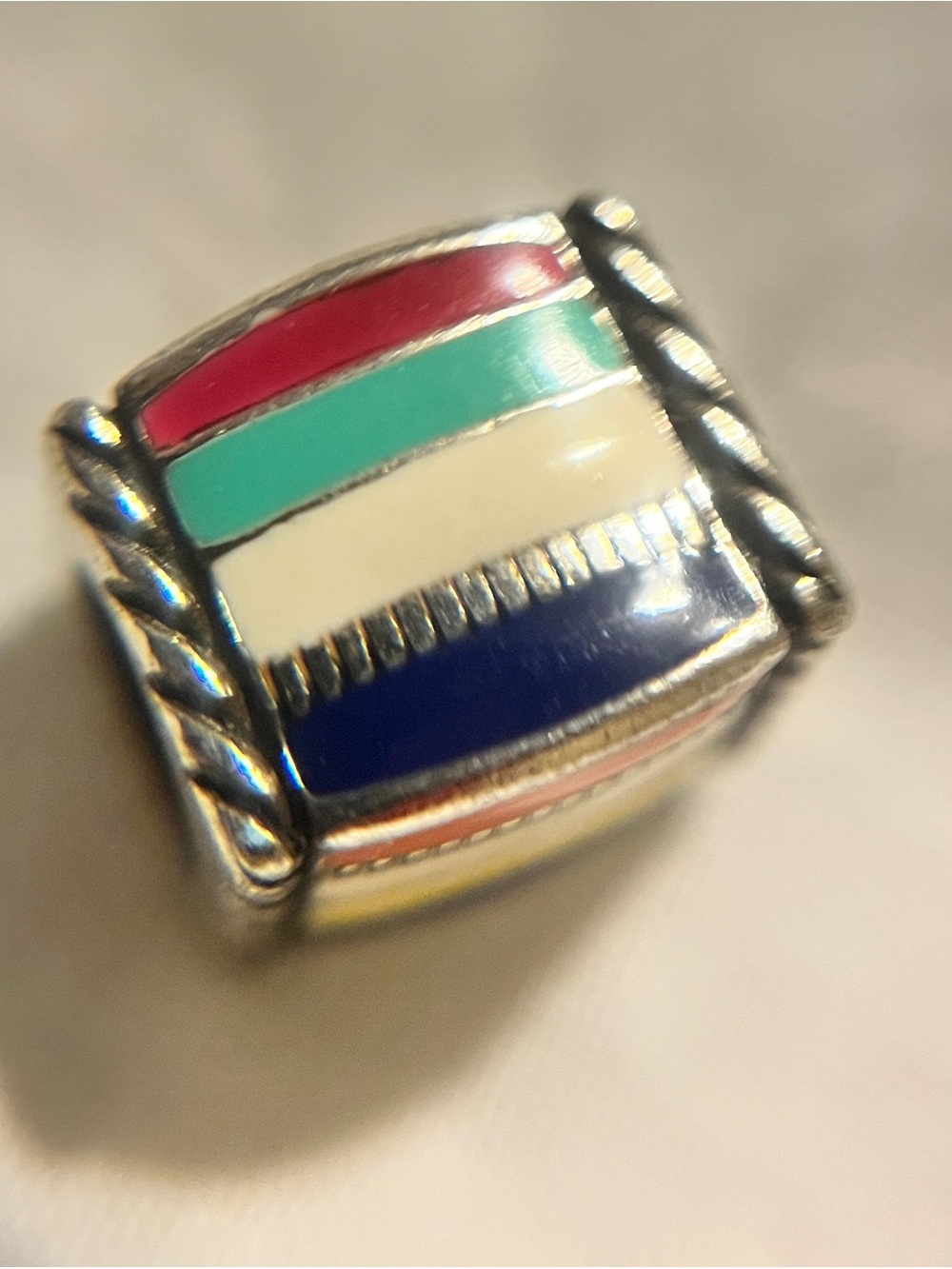 Brighton Cabana Enamel Square Spacer Bead